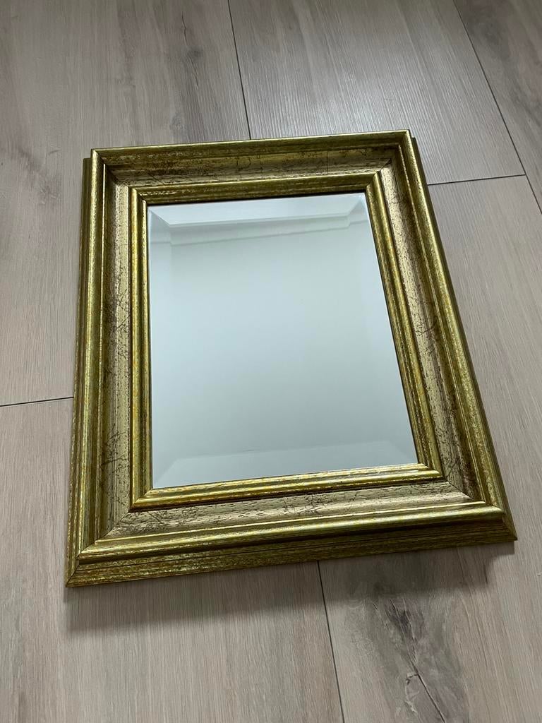 Spiegel 35x30cm facet geslepen, Huis en Inrichting, Woonaccessoires | Spiegels, Minder dan 50 cm, Ophalen of Verzenden, Zo goed als nieuw