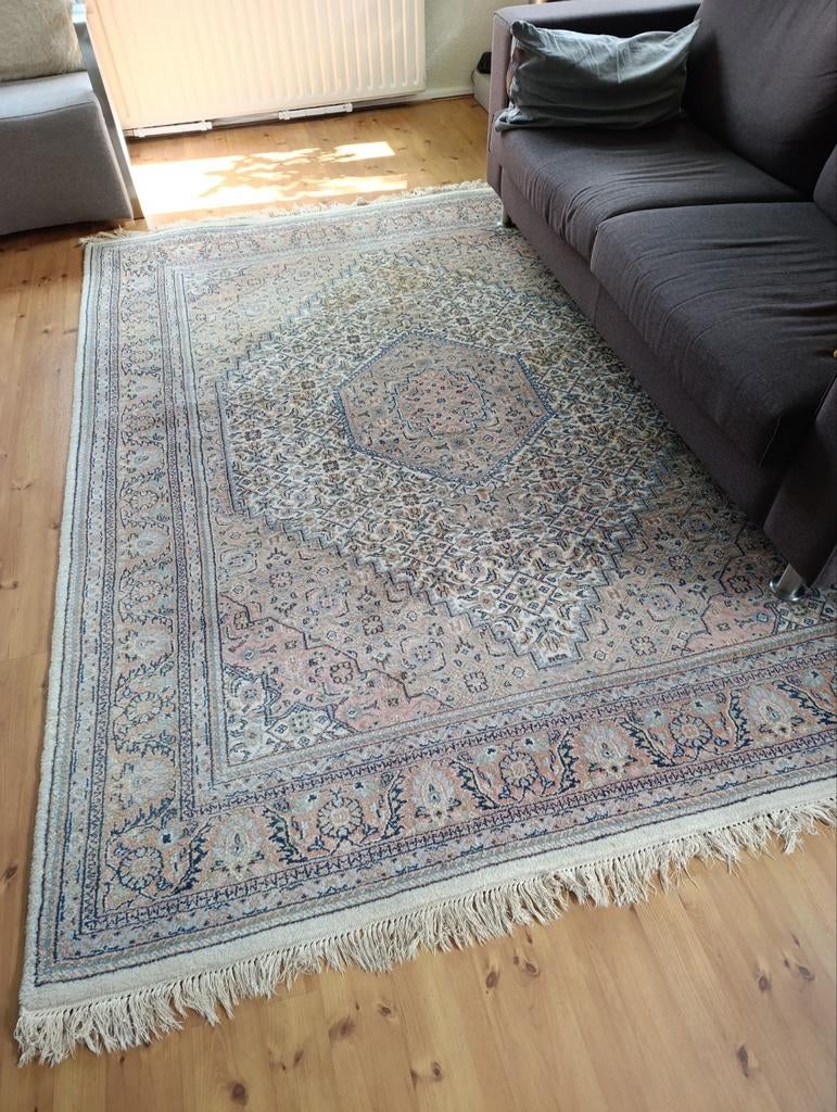 Groot Bidjar tapijt 250x193 cm, Ophalen, Gebruikt, Blauw, 150 tot 200 cm