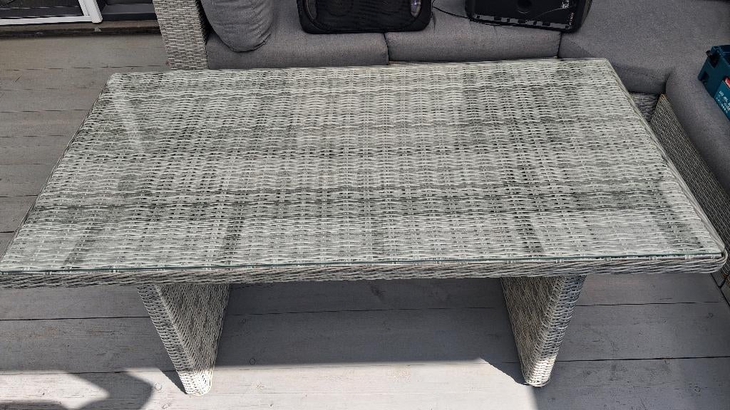 Tuintafel, Tuin en Terras, Ophalen, Gebruikt, Rechthoekig, Overige materialen