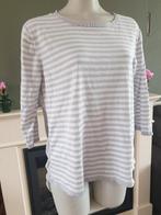 COS zijde blouse trui grijs wit L 42 44, Kleding | Dames, COS, Verzenden, Wit, Maat 42/44 (L)