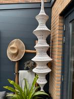 Gehaakte hanglamp - Visnetlamp - Fishermanslamp - Zandkleur, Ophalen of Verzenden, Gebruikt, Stof, 75 cm of meer