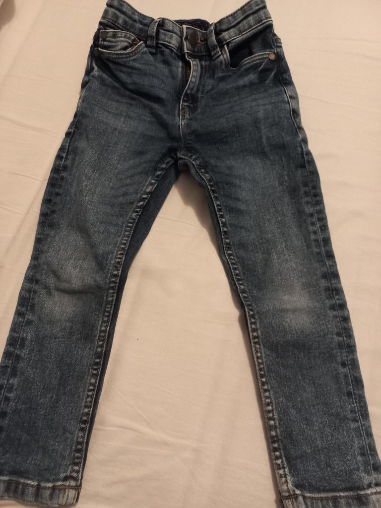 Donkerblauwe skinny jeans Next maat 104, Ophalen of Verzenden, Zo goed als nieuw, Next, Broek