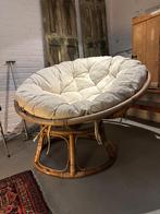 SALE: Vintage fauteuil papasan, relaxstoel, ligstoel, Ophalen, Gebruikt, -, 100 tot 125 cm