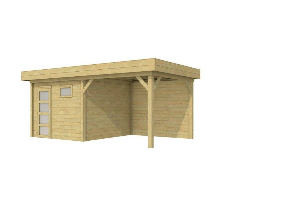 Tuinhuis "tapuit" 300x300 en luifel 300 cm vurenhout, Ophalen, 200 tot 400 cm, Tuinhuis, 250 tot 500 cm