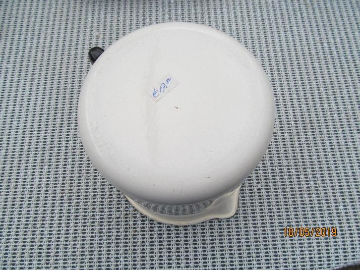 Antieke Emaille  Melkkoker met Bakelieten handvat., Antiek en Kunst, Antiek | Keukenbenodigdheden, Ophalen of Verzenden