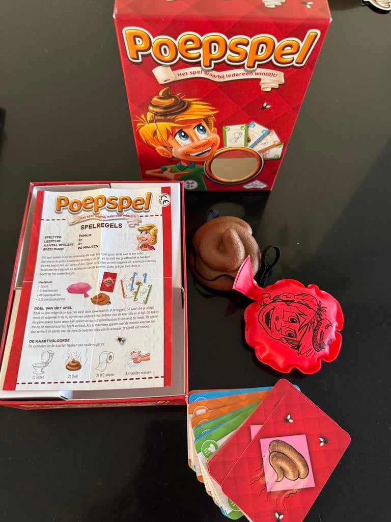 Poepspel - Hilarisch familiespel voor uren speelplezier!, Drie of vier spelers, Ophalen of Verzenden, Zo goed als nieuw