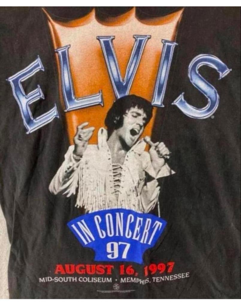 Elvis Presley T-Shirt XL Memphis TN in Concert 1997 90s vtg, Ophalen of Verzenden, Zo goed als nieuw, H, Kleding