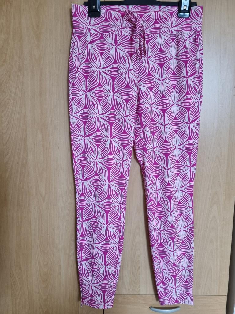 Mooie broek van Studio Anneloes. Maat L. Kit/fuchsia. Zgan, Studio Anneloes, Zo goed als nieuw, Roze, Lang