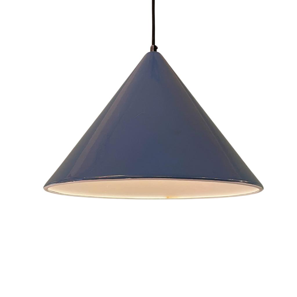 Louis Poulsen Billiard Hanglamp - Blauw, Gebruikt, Scandinavisch, Ophalen of Verzenden, Metaal