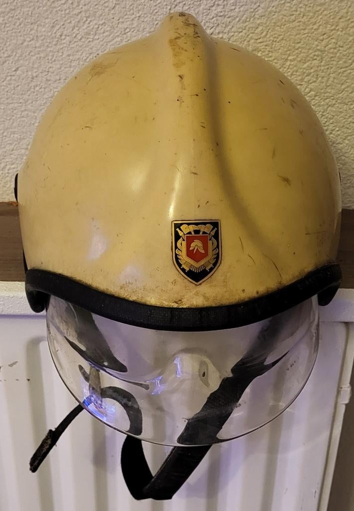 Vintage brandweer helm, Ophalen, Gebruikt