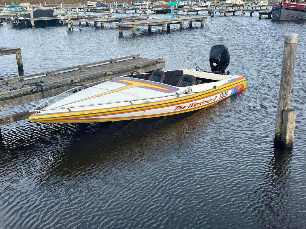 Avenger speedboot met evinrude 225 2T, Watersport en Boten, Ophalen, Zo goed als nieuw, Minder dan 70 pk, 3 tot 6 meter