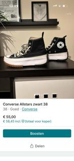 Converse allstars 38 zwart wit, Ophalen of Verzenden, Gedragen, Zwart