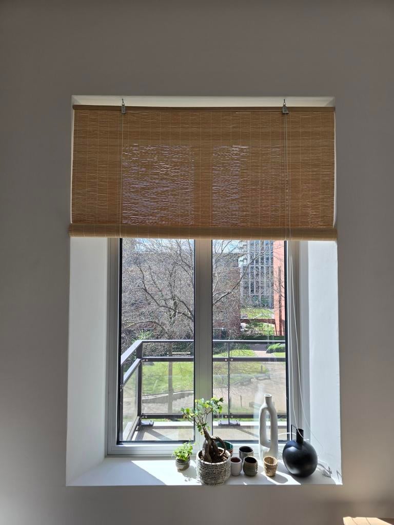 Bamboe rolgordijn naturel 130x220 cm (4 stuks), Ophalen, Zo goed als nieuw, 100 tot 150 cm, 200 cm of meer