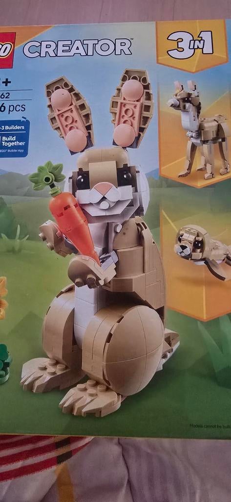 LEGO Creator 3-in-1 Konijn met Wortel (31133), Ophalen, Nieuw, Overige merken