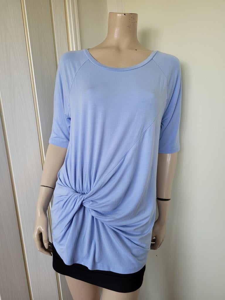 Juffrouw Jansen shirt blauw maat L/40, Maat 38/40 (M), Blauw, Ophalen of Verzenden, Zo goed als nieuw