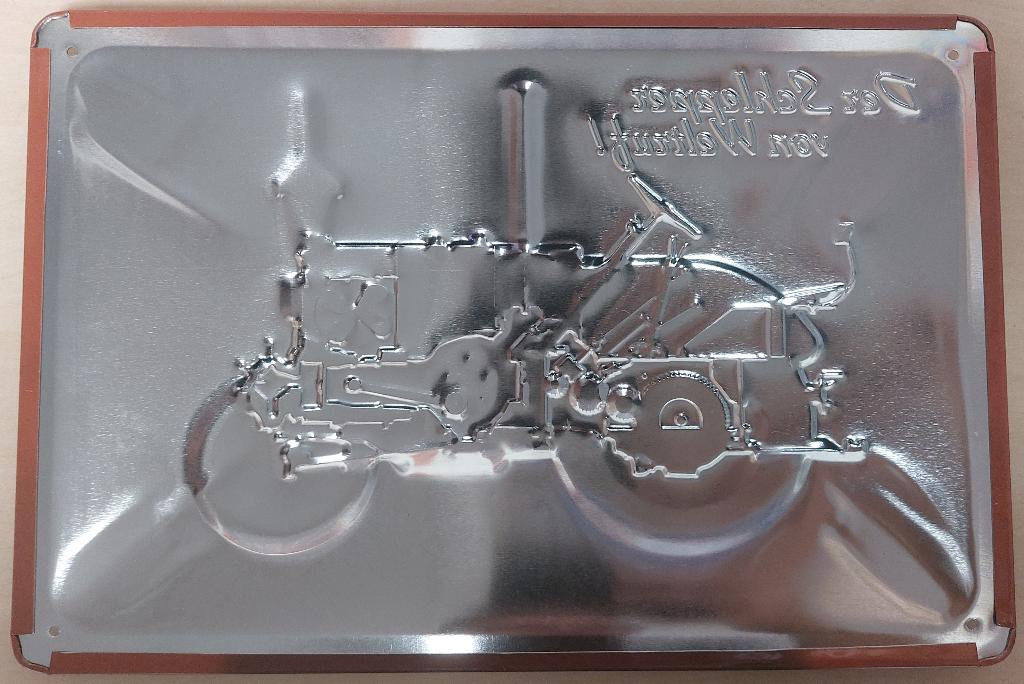 Lanz der schlepper tractor relief reclamebord van metaal, Reclamebord, Info@deconoord, Deco Noord, Nieuw