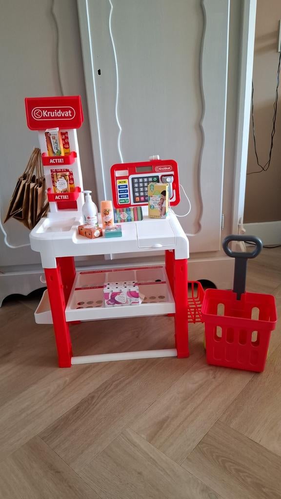 Kruidvat Winkeltje met Kassa, Boodschappen en Speelgeld, Kinderen en Baby's, Speelgoed | Educatief en Creatief, Ophalen, Gebruikt