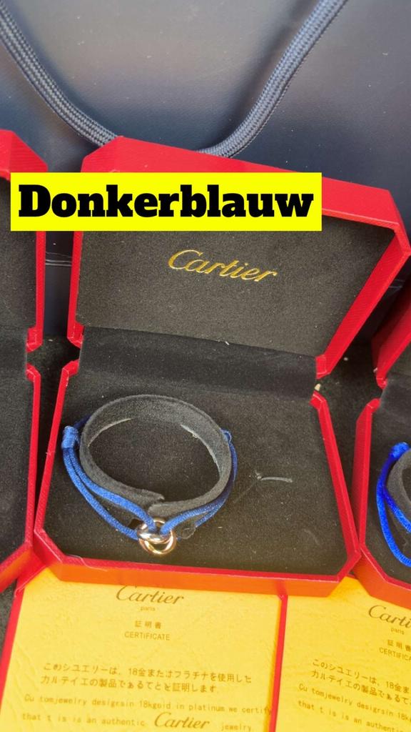 Trinity armband donkerblauw, Sieraden, Tassen en Uiterlijk, Armbanden, Ophalen of Verzenden, Zo goed als nieuw, Blauw, Staal