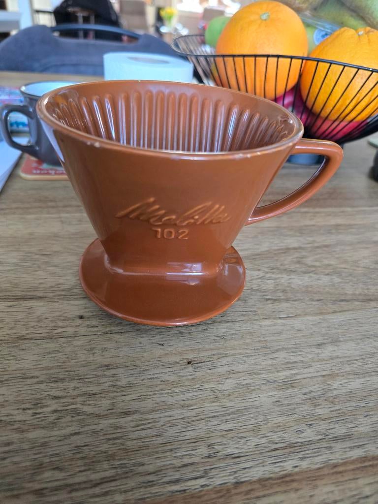 Melitta 102 Porseleinen Koffiefilter - Vintage, Ophalen of Verzenden, Gebruikt