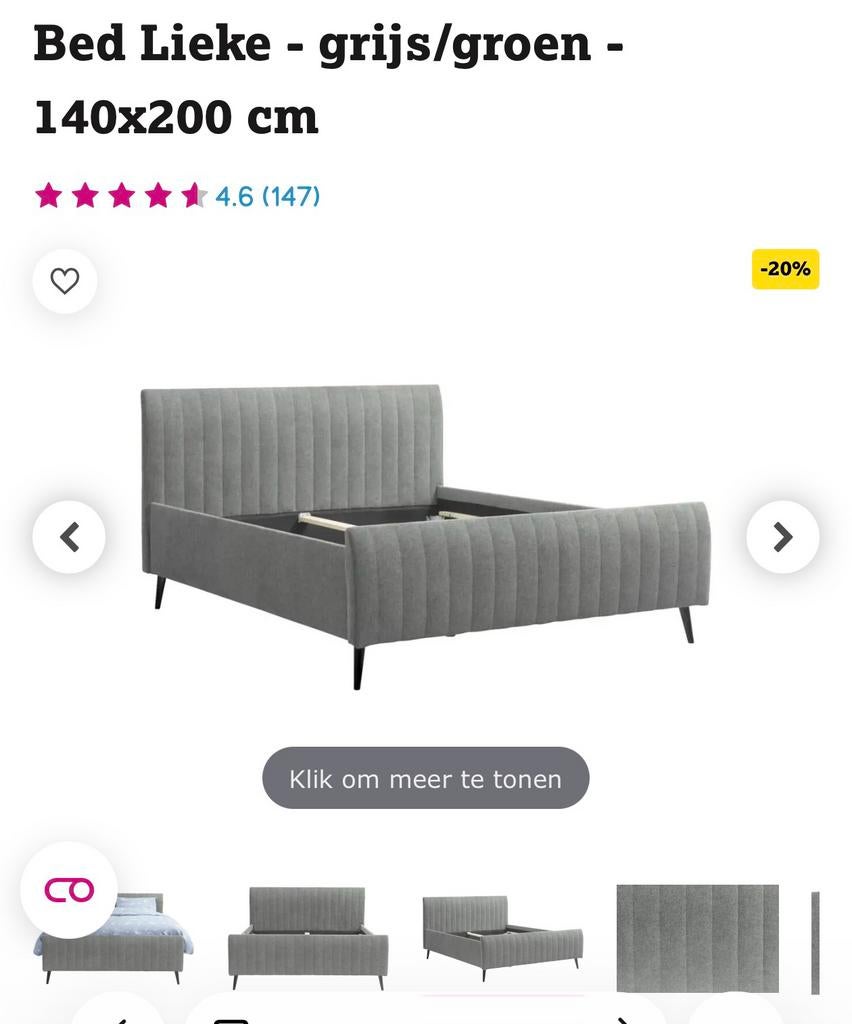 Zo goed als nieuw bed lieke 140x200, Ophalen, Zo goed als nieuw, Tweepersoons, 140 cm
