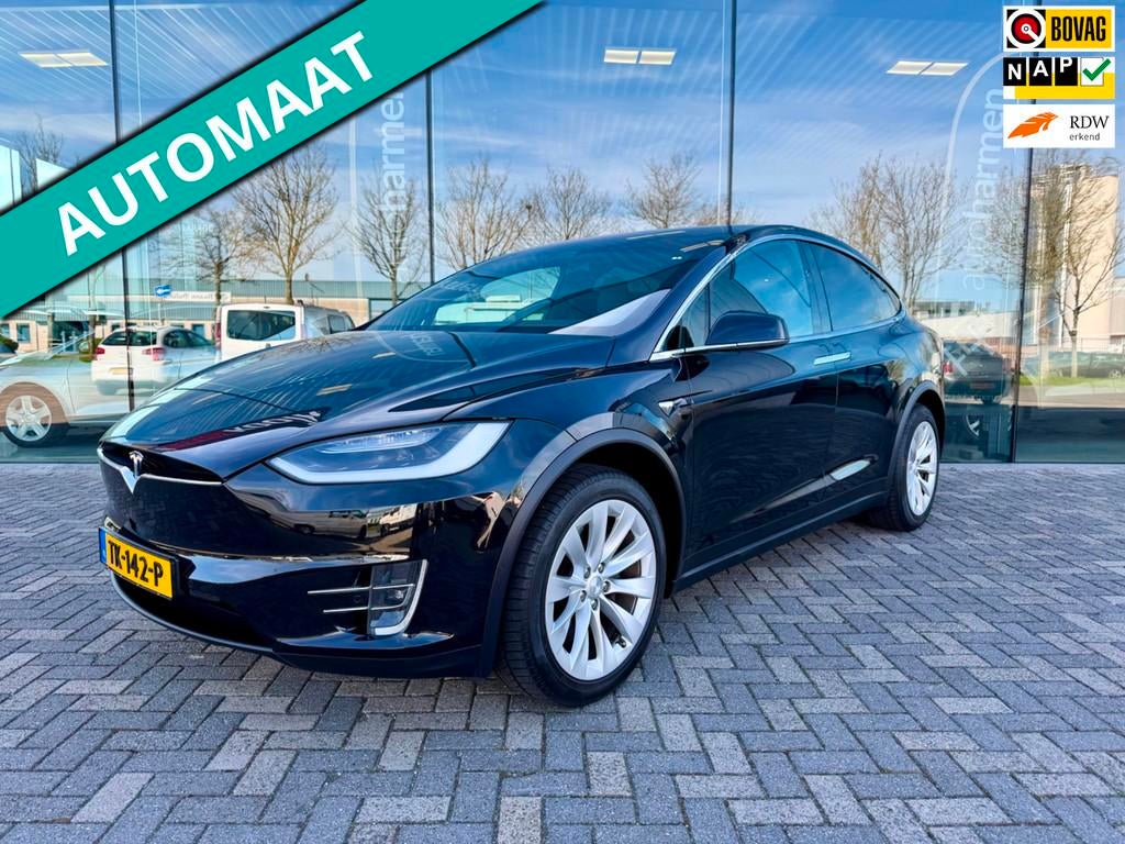 Tesla Model X 75D Base, NAP, MCU 2, CCS 2, Trekhaak, Carbon, Model X, Gebruikt, Zwart, 124 €/maand