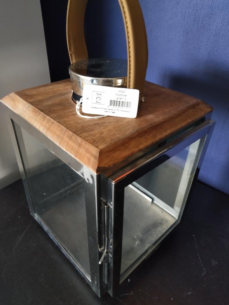 Riviera Maison lantaarn, Ophalen of Verzenden, Zo goed als nieuw, Bruin, Kandelaar