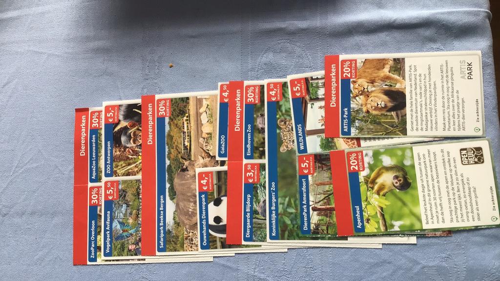 Dierenparken voordeelbon, Tickets en Kaartjes, Drie personen of meer, Kortingskaart