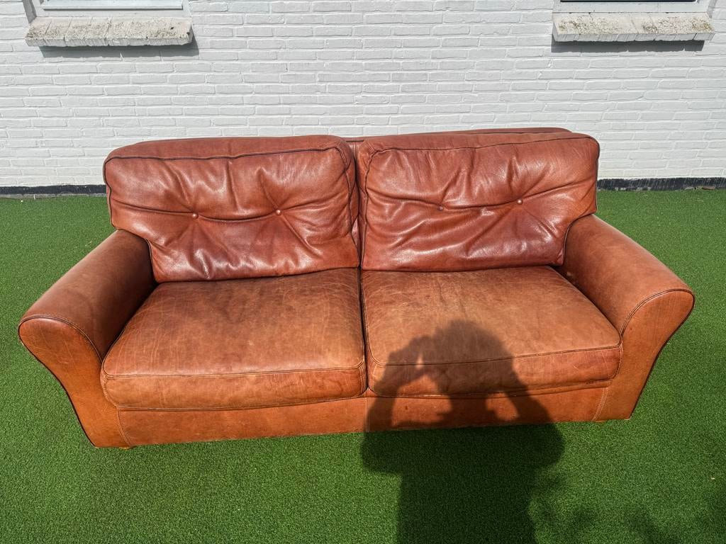 Leren Baxter bank   Orgineel  Bruin leer, Gebruikt, Baxter, 150 tot 200 cm, Tweepersoons