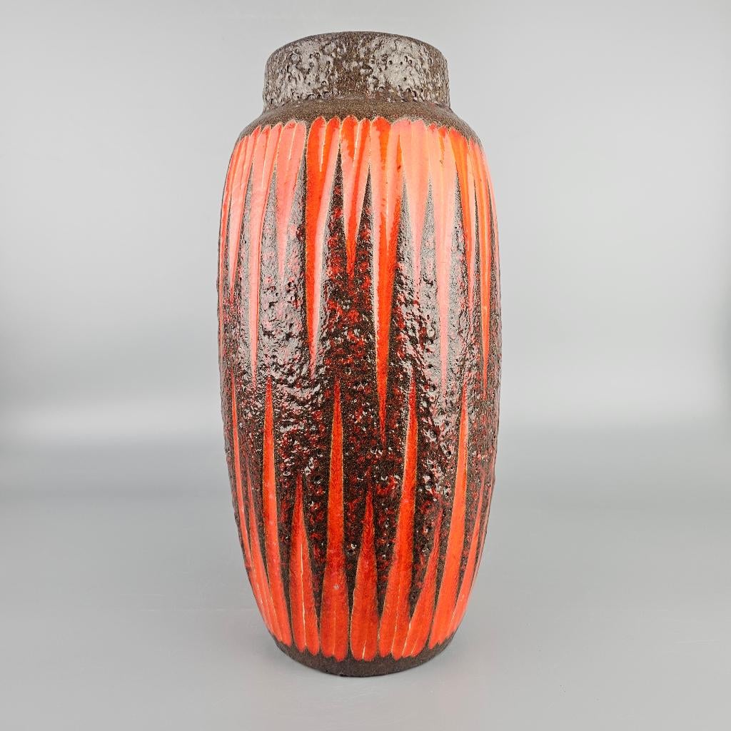 Vintage West-Duitse Fat Lava vaas. Scheurich 553-38, Antiek en Kunst, Antiek | Vazen, Ophalen of Verzenden
