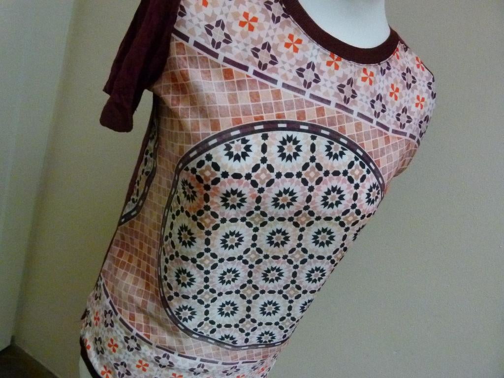 Top van ZARA maat S 36 bordeaux met print, Overige kleuren, Zara, Ophalen of Verzenden, Zo goed als nieuw