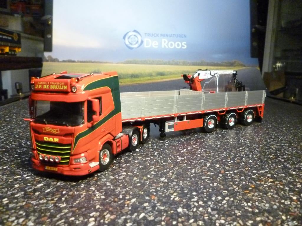 WSI DAF XF J.P. de Bruijn met certificaat, Hobby en Vrije tijd, Modelauto's | 1:50, Nieuw, Bus of Vrachtwagen, Wsi, Ophalen of Verzenden