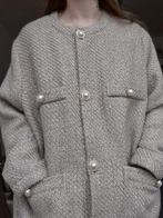 H&M tweed wollen beige jasje, H&M, Beige, Maat 46/48 (XL) of groter, Nieuw