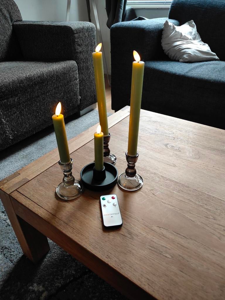 Sfeer kaars, Ophalen of Verzenden, Groen, Overige materialen, Minder dan 25 cm
