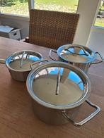 Sola Pannenset Inductie - RVS Kookpannen met Deksel, Huis en Inrichting, Inductieplaat, Nieuw, Pannenset, Ophalen of Verzenden