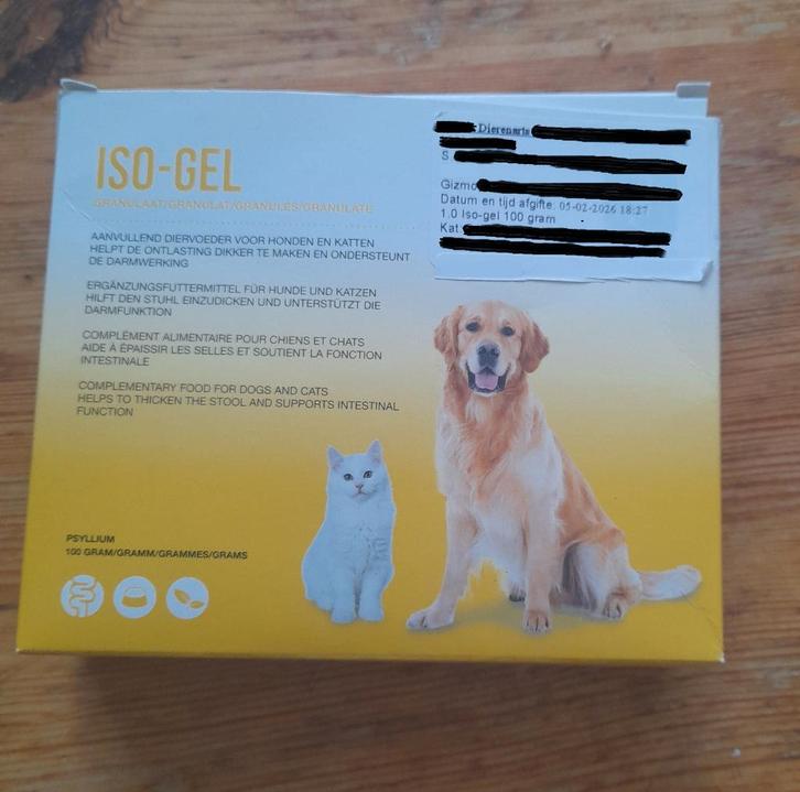 ISO-gel (100 gram) voor hond en kat (o.a. tegen diarree), Dieren en Toebehoren, Katten-accessoires, Zo goed als nieuw, Ophalen