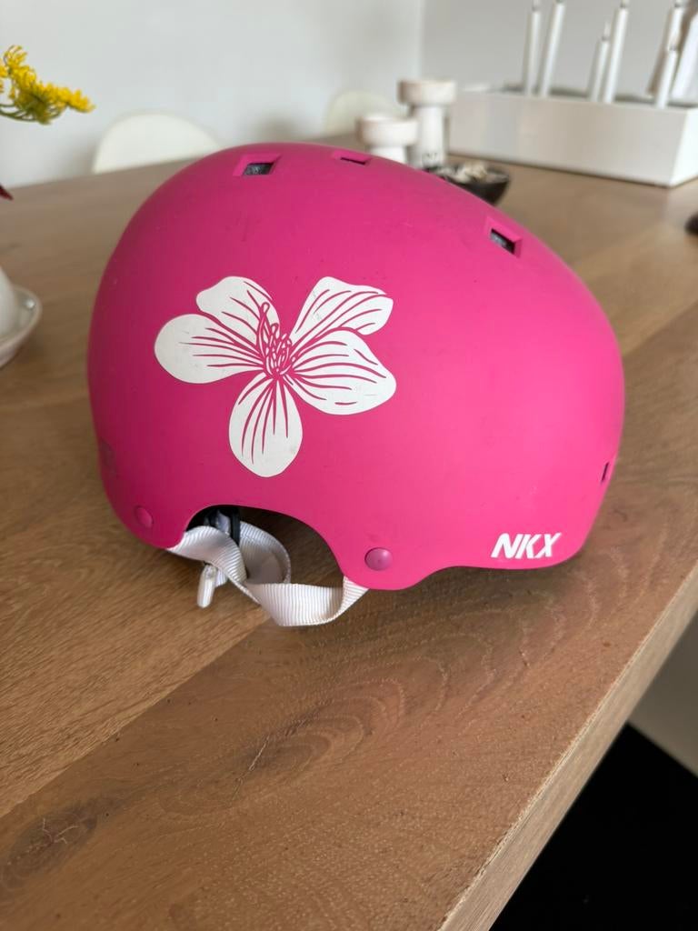 NKX brain saver pink/white flower - maat S, Ophalen of Verzenden, Zo goed als nieuw