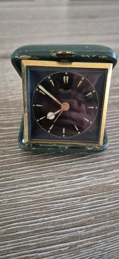 Vintage Kienzle opwindbare reiswekker jaren '50/'60, Antiek en Kunst, Antiek | Klokken, Ophalen of Verzenden
