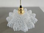 Wit Clichy glazen Franse hanglamp, Ophalen of Verzenden, Minder dan 50 cm
