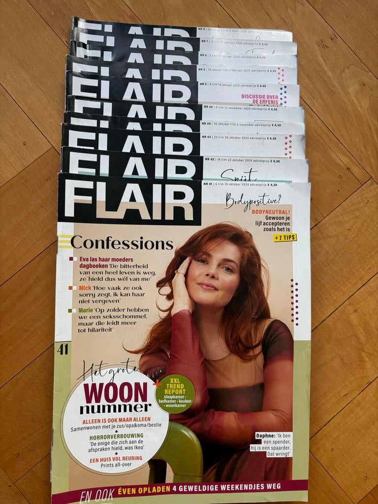 Flair tijdschriften 10 stuks uit 2024-2025 zeer goede staa!, Boeken, Tijdschriften en Kranten, Ophalen of Verzenden, Zo goed als nieuw