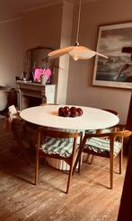 HKLIVING eettafel met stoelen, Ophalen, Gebruikt, 100 tot 150 cm, Rond