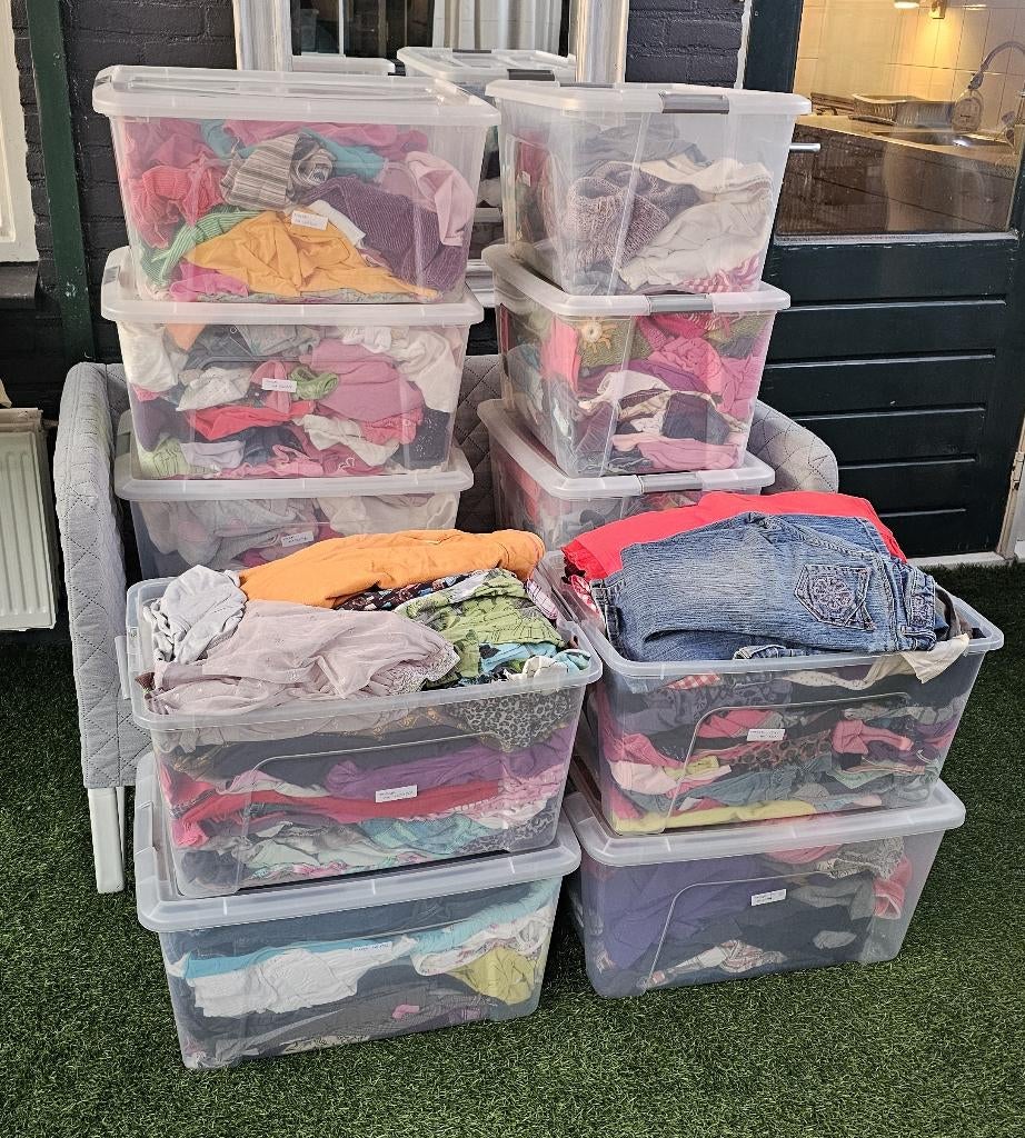 Grote partij 2e hands baby/kinderkleding (meisje), Ophalen, Gebruikt, Overige maten