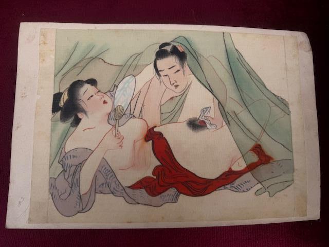 oude Japanse SHUNGA schildering, Antiek en Kunst, Kunst | Niet-Westerse kunst, Ophalen of Verzenden