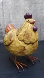 Vintage SPAARPOT Leghen <> Gele KIP met Bolle Buik, Ophalen of Verzenden, Gebruikt, Steen, Aardewerk of Keramiek, Dier