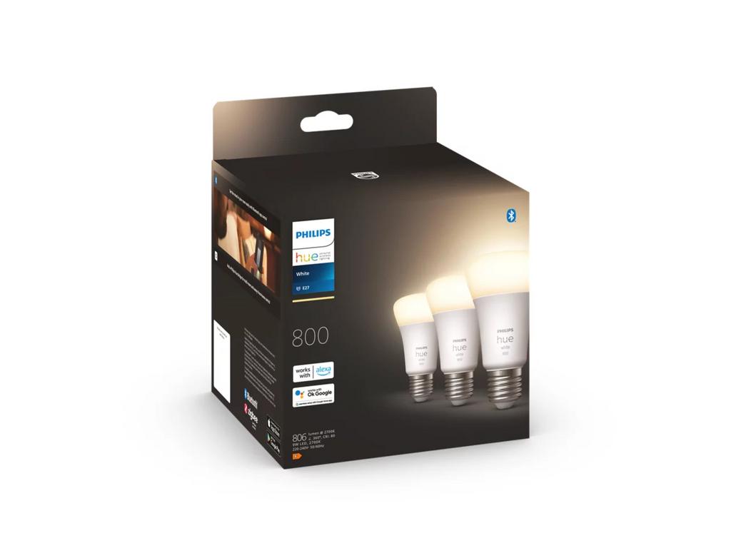 Philips Hue White E27 LED lamp-3 set, Huis en Inrichting, Lampen | Losse lampen, Ophalen, Led-lamp, 60 watt of meer, Nieuw