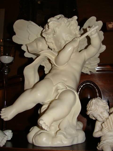 Engel met fluit Kleur : Wit, Verzamelen, Beelden en Beeldjes, Nieuw, Religie, Ophalen of Verzenden