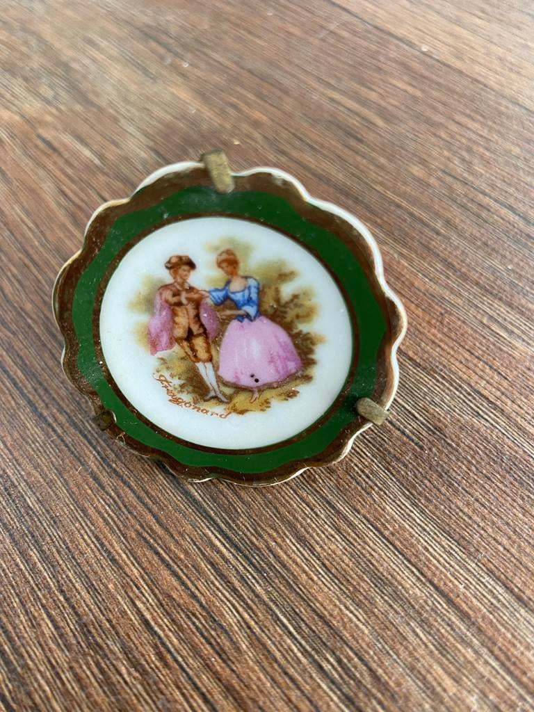 Vintage Limoges Fragonard Miniatuur Bordje, Ophalen of Verzenden