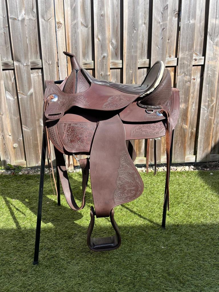 Boomloos Western Zadel zgan, Dieren en Toebehoren, Paarden en Pony's | Zadels, Ophalen of Verzenden, Zo goed als nieuw, Western