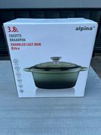 Alpina Cocotte Braadpan - Gietijzer, 3.8L, Ø24cm, Huis en Inrichting, Keuken | Potten en Pannen, Ophalen, Nieuw, Koekenpan of Braadpan