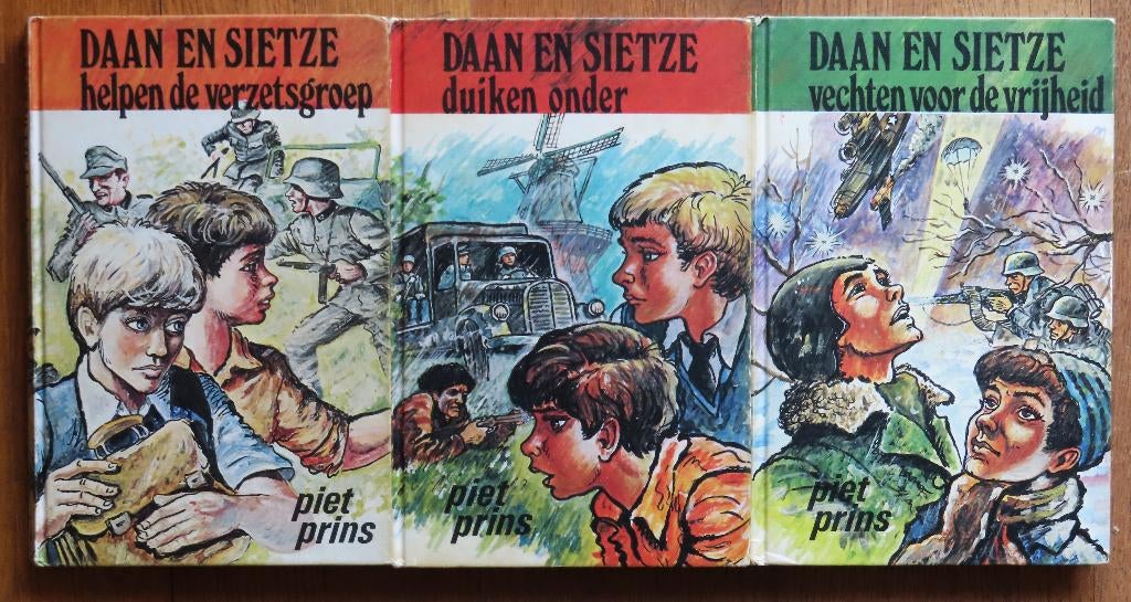 3x Piet Prins: Daan en Sietze ( complete serie, WO II ), Ophalen of Verzenden, Gelezen