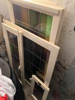 Mooie glas in lood ramen, Ophalen, Gebruikt, Minder dan 80 cm, Overige typen